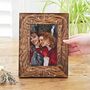 Jaraja Hand Carved Mango Wood 6x4' Photo Frame, thumbnail 2 of 5