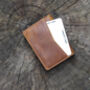 Personalised Tan Leather Card Holder – Slim Rfid Wallet, thumbnail 7 of 9