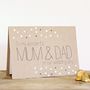 Personalised Parents Wedding Thank You Card, Gold Dots, thumbnail 4 of 7