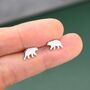 Sterling Silver Tiny Polar Bear Stud Earrings, thumbnail 6 of 12