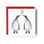 Penguin Kisses Under The Mistletoe Christmas Card, thumbnail 1 of 4