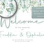 Wedding Welcome Sign Green Leaf, thumbnail 3 of 6