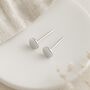 Sterling Silver Flat Disc Micro Stud Earrings – 3mm, thumbnail 1 of 4