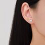 Cute French Bulldog Stud Earrings In Sterling Silver, thumbnail 10 of 11