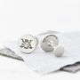 Personalised Solid Silver Stag Crest Cufflinks, thumbnail 1 of 6