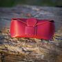Handcrafted Leather Glasses Case Red, thumbnail 1 of 9
