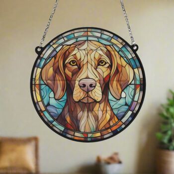 Vizsla Stained Glass Effect Suncatcher, 6 of 6