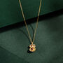 Garnet And Gold Vermeil Plated Birthstone Necklace, thumbnail 2 of 8