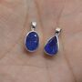 Tanzanite Silver Pendant Necklace: Oval Or Teardrop, thumbnail 1 of 5