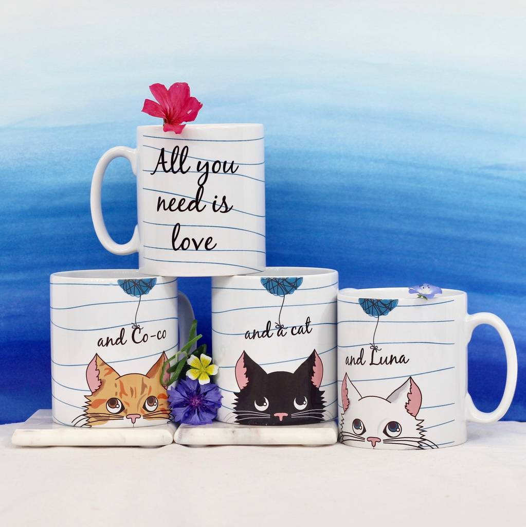 personalised cat mug by beecycle | notonthehighstreet.com