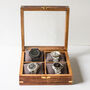 Personalised Initial Four Watches Wood And Glass Watch Box, thumbnail 4 of 7