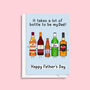 'It Takes Bottle' Funny Father's Day Card, thumbnail 2 of 3