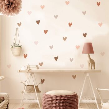 Shades Of Pink Hearts Vinyl Decal Wall Window Furniture, 7 of 8
