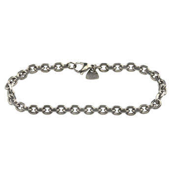 Titanium Chunky Trace Chain Bracelet, 2 of 4