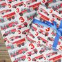 Personalised Fireman Fire Truck Wrapping Paper, thumbnail 2 of 9