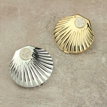 60th Birthday Sixpence Shell Compact Mirror, 2 of 9