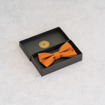 Burnt Orange Tie Set And Socks Wedding Groomsmen Gift, 8 of 8