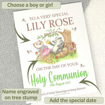Personalised Holy Communion Gift Book Of Blessings, 3 of 12