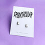 Halloween Silver Ghost Earrings With Choice Of Message Card, thumbnail 4 of 8