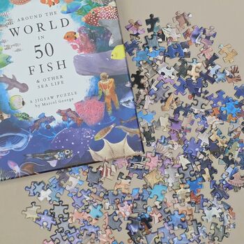 Around The World In 50 Fish 1000 Piece Jigsaw Puzzle, 2 of 4