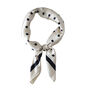 White Polka Dot Silk Square Scarf, thumbnail 5 of 5