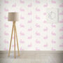 Wallpaper Bunnies Pearlescent Pink Children Wall Decor, thumbnail 1 of 2