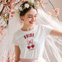 Cute Bride T Shirt Cherry Design Hen Party, thumbnail 3 of 11