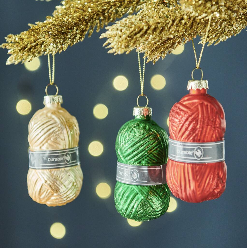 Knitting Wool Shaped Baubles, 1 of 4