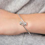 Double Love And Friendship Knot Sterling Silver Bangle, thumbnail 1 of 3