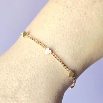 Dainty Heart Chain Bracelet, 4 of 5