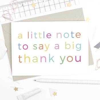 Little Note Thank You Card, 2 of 3