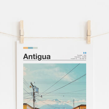 Personalised Minimalist Travel Poster | Antigua Volcano, 2 of 6