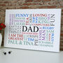 Personalised Dad's Favourites Word Art Print, thumbnail 7 of 8