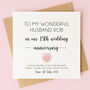 Personalised 15th Anniversary Card With Crystal Heart, thumbnail 1 of 7