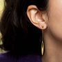 9ct Yellow Gold Stardust Elliptic Drop Earrings, thumbnail 2 of 3