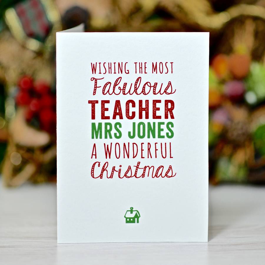 how to make a christmas card for a teacher