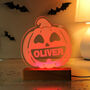 Personalised Pumpkin Halloween LED Night Light, thumbnail 6 of 6