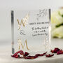 Personalised Anniversary Initials Acrylic Block Gift, thumbnail 1 of 2