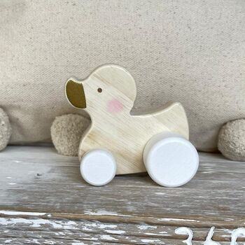 Wooden Push Toy Duck, 2 of 5