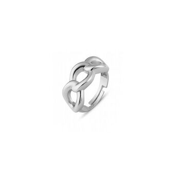 Chunky Chain Sterling Silver Adjustable Statement Ring, 5 of 6