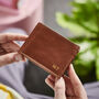 Anniversary Leather Wallet With Engraved Message, thumbnail 3 of 6