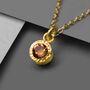 Rose Gold Plated Silver Smoked Quartz Gemstone Necklace, thumbnail 3 of 6