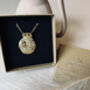 Chunky Hammered Effect Zodiac Star Sign Necklace, thumbnail 3 of 8