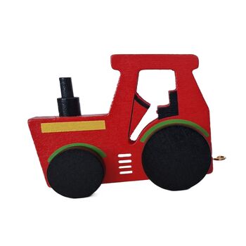 Personalised Kids Tractor Wooden Train Set, 8 of 8