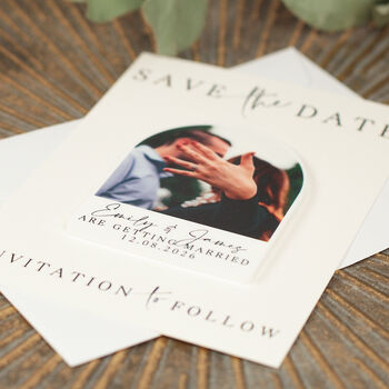 Acrylic Photo Wedding Save The Date Magnets, 6 of 9