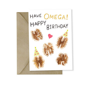 'Have Omega Happy Birthday' Greetings Card, 2 of 2