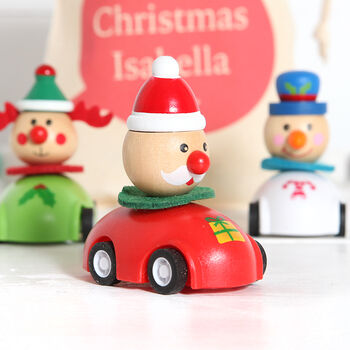 Christmas Character Pull Back Car And Personalised Bag, 4 of 4