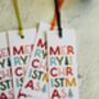 Christmas Gift Tags 'Colour Pop' Set Of Five, thumbnail 3 of 4