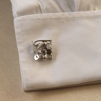Drum Set Silver Cufflinks Gift For Musicians 316 L Stainless Steel, 6 of 6