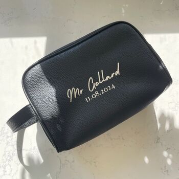 Personalised Mrs Bride Wedding Makeup Cosmetic Bag, 2 of 5